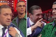 'Ongemakkelijk' moment tussen Conor McGregor en Cristiano Ronaldo op boksevent gaat viraal