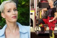 'Heetste brandweervrouw van Duitsland' poseert zeer schaars gekleed en moet eigenlijk zelf geblust worden