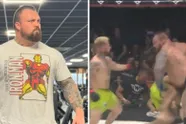'Sterkste man ter wereld' Eddie Hall vreet twee TikTok-broers op tijdens MMA-debuut