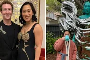 Mark Zuckerberg plaatst gigantisch standbeeld van zijn vrouw in de tuin: "De lat ligt nu erg hoog voor ons!"