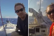 Zeilers ontdekken mysterieus 'spookschip' nabij Bermuda Driehoek en klimmen aan boord (video)