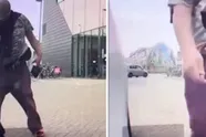 Even de camera's vergeten: Nederlandse Tesla-hater betrapt terwijl hij doodleuk wat banden ligt plat te prikken