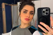 Zwangere Olga Leyers poseert op zeer gewaagde en schaars geklede manier: "Ook een goeiemorgen!"