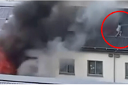 Choquerende video brand Arnhem: Zwangere vrouw ontsnapt via dak aan vlammenzee