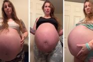 Zwangere moeder beantwoordt mensen die dacht dat ze acht baby's droeg - de waarheid achter haar enorme buik