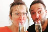 Victor en Line uit 'Blind Getrouwd' hebben iets te vieren: "Champagne!"
