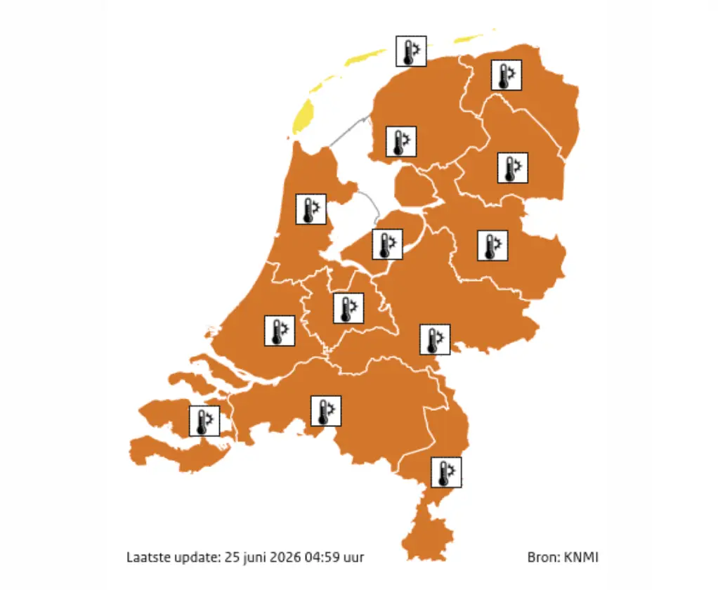 Code Rood Door Hitte Morgen code rood in heel Nederland: KNMI waarschuwt voor extreme hitte