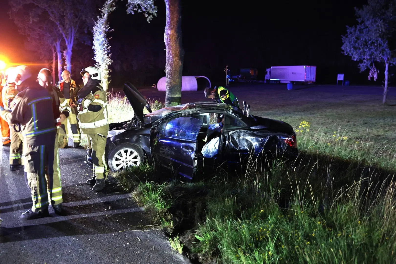 Bestuurster aangehouden na zware crash op N34 bij Gieten