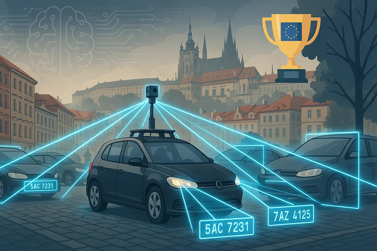 AI-parkeerhandhaving in Praag wint Europese innovatieprijs
