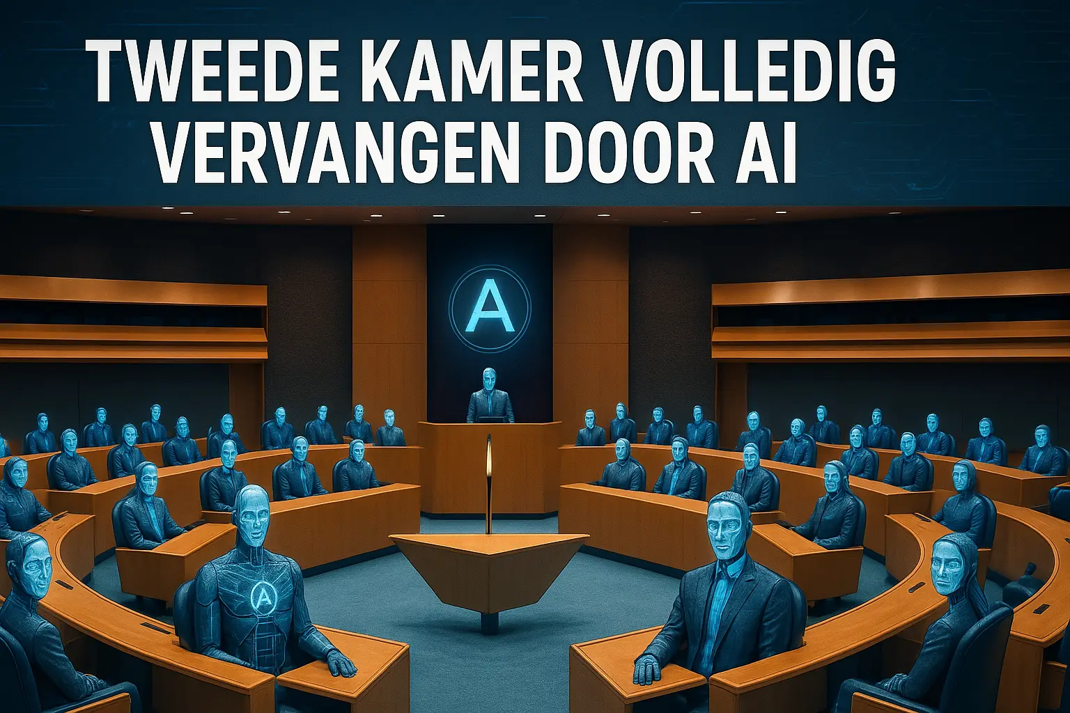 Nederlandse overheid vervangt volledige Tweede Kamer door AI: 'Eindelijk 0% menselijk falen'
