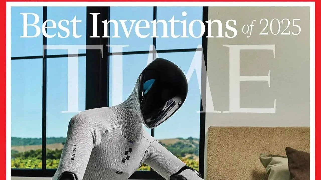 Figure AI op voorpagina van TIME magazine met eigen robot