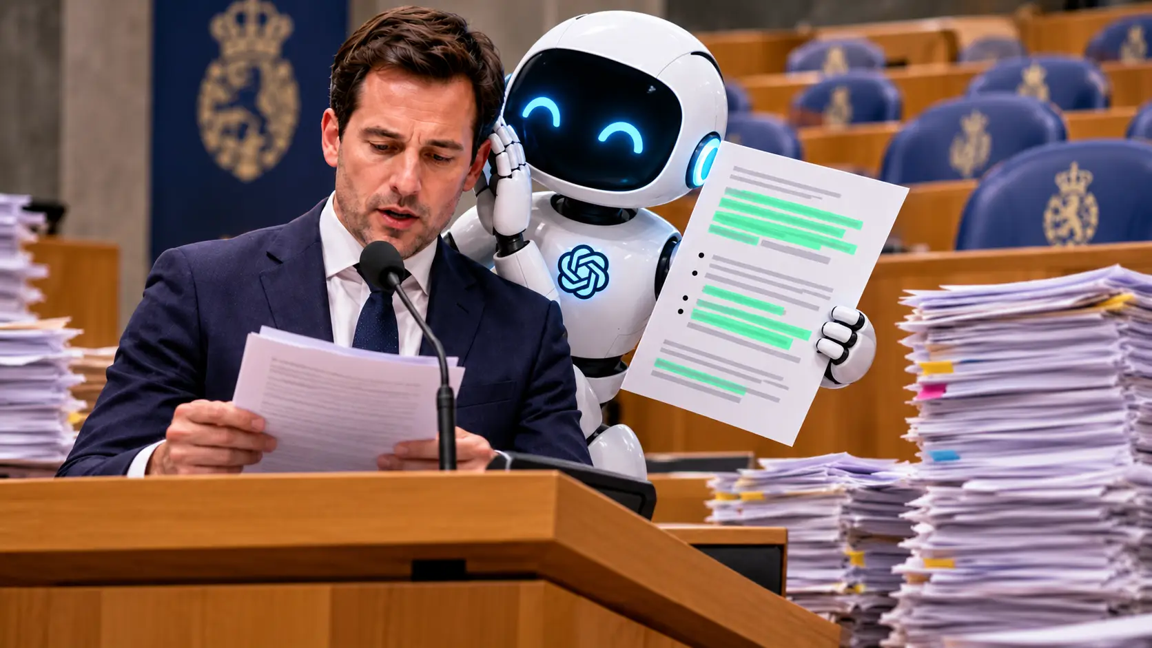 Goedemorgen AI AI schrijft mee in de Tweede Kamer
