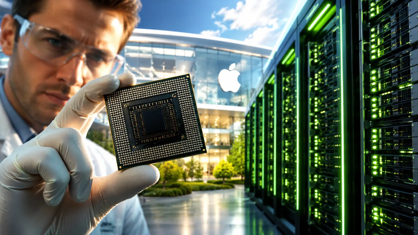 Apple jaagt op AI-chipbedrijven om achterstand op Nvidia in te halen