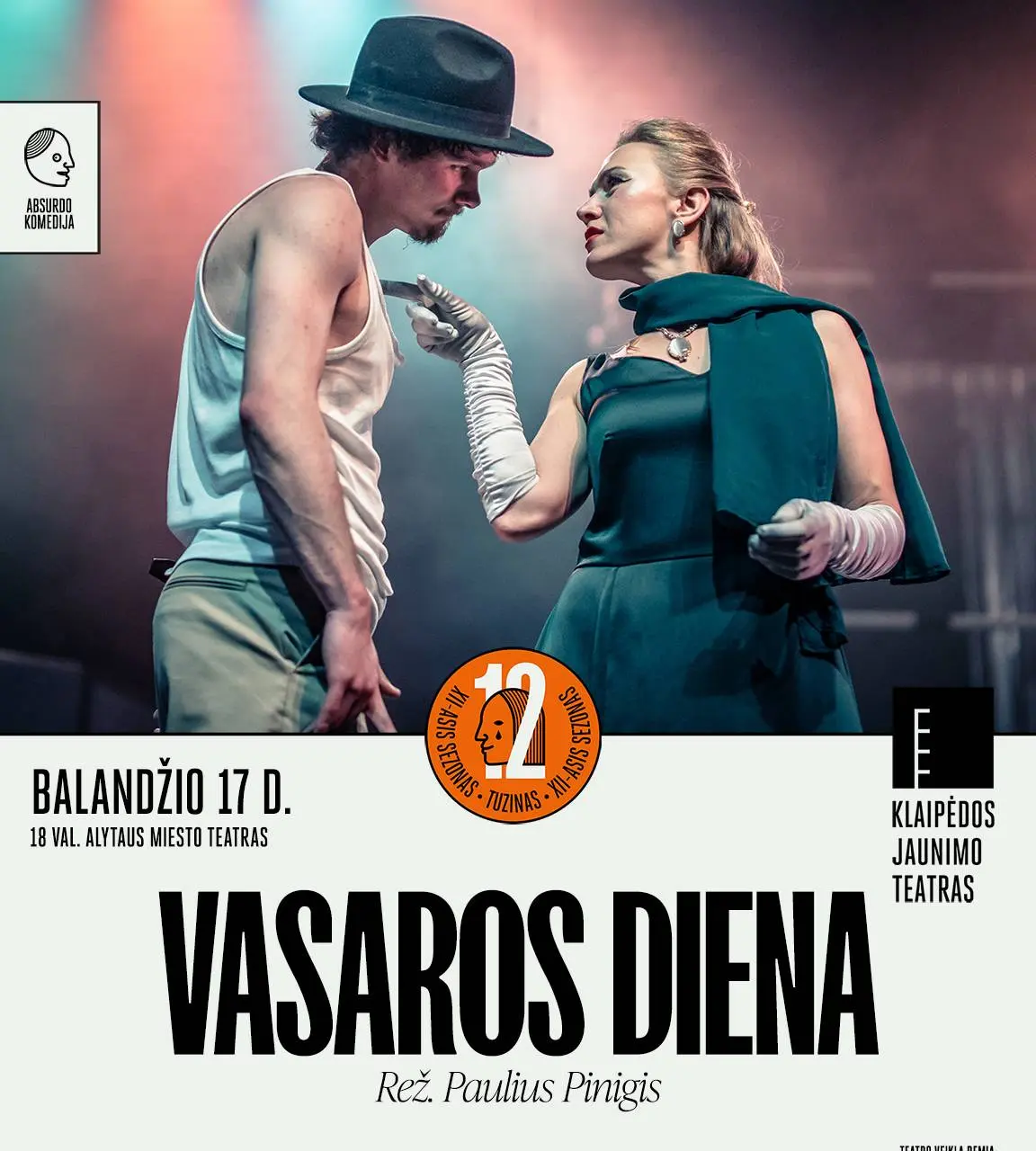 Klaipėdos jaunimo teatro spektaklis „Vasaros diena“ – Alytaus miesto teatre
