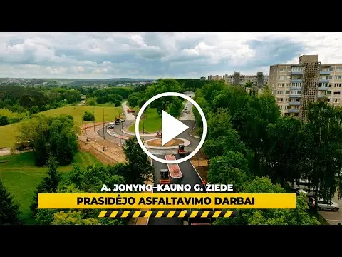 Alytuje finišuoja A. Jonyno–Kauno g. žiedo įrengimas: prasidėjo asfaltavimas, darbus planuojama baigti iki miesto gimtadienio
