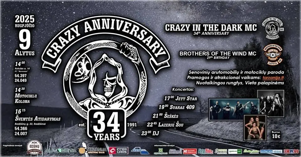 „Crazy in the Dark MC“: legenda ant dviejų ratų