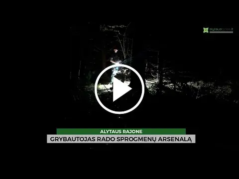 Grybautojas rado sprogmenų arsenalą