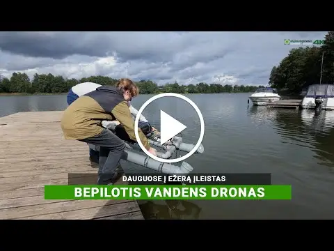 Daugų ežere išbandytas bepilotis vandens dronas