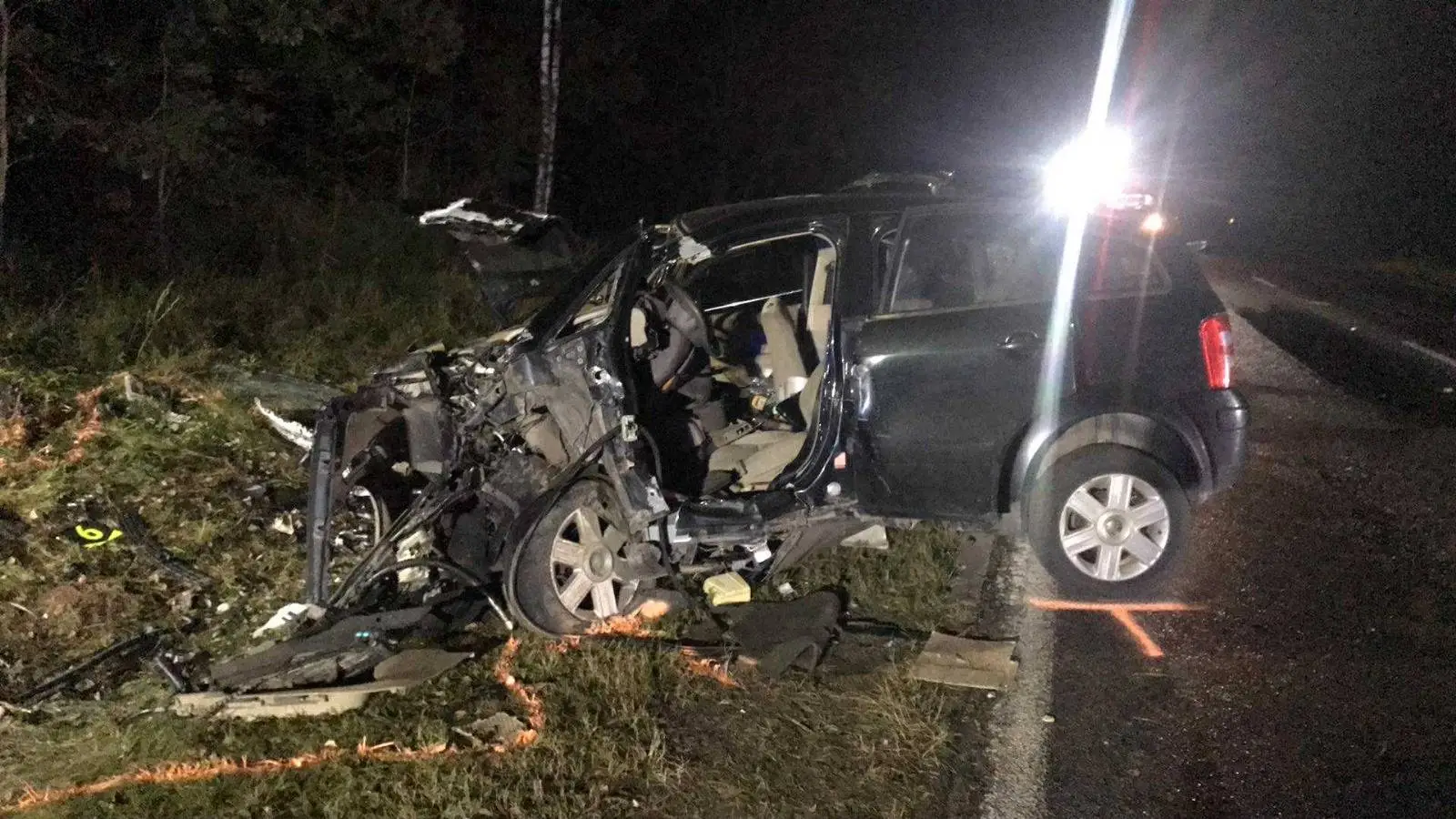 Varėnos rajone susidūrus automobiliams žuvo moteris, sužeisti penki