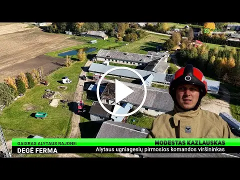 Alytaus r. kilo gaisras gyvulių fermoje