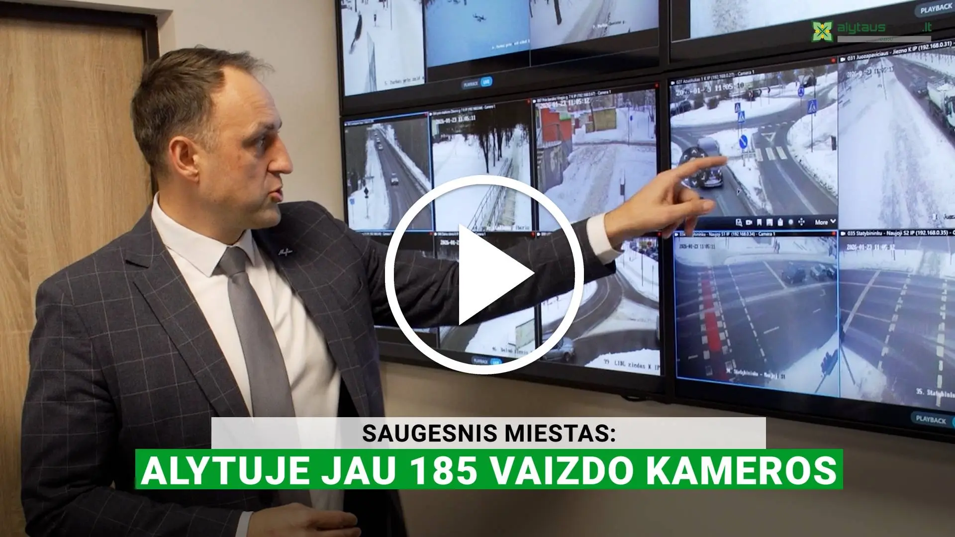 Saugesnis miestas: Alytuje veikia 185 vaizdo kameros