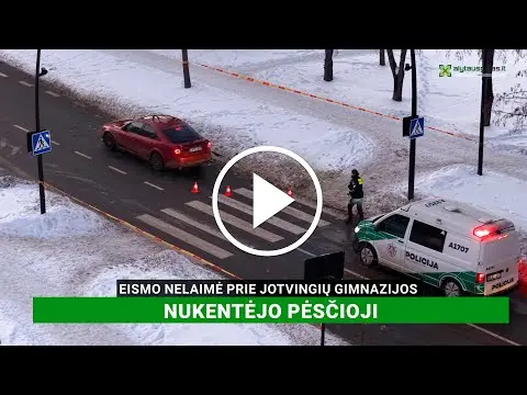 Eismo nelaimė pėsčiųjų perėjoje prie Jotvingių gimnazijos