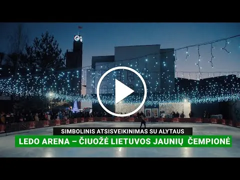 Simbolinis atsisveikinimas su Alytaus ledo arena – čiuožė Lietuvos jaunių čempionė