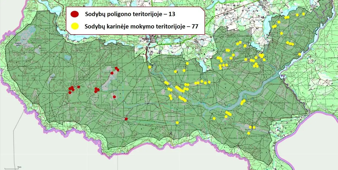 Kapčiamiesio poligono žemėlapis
