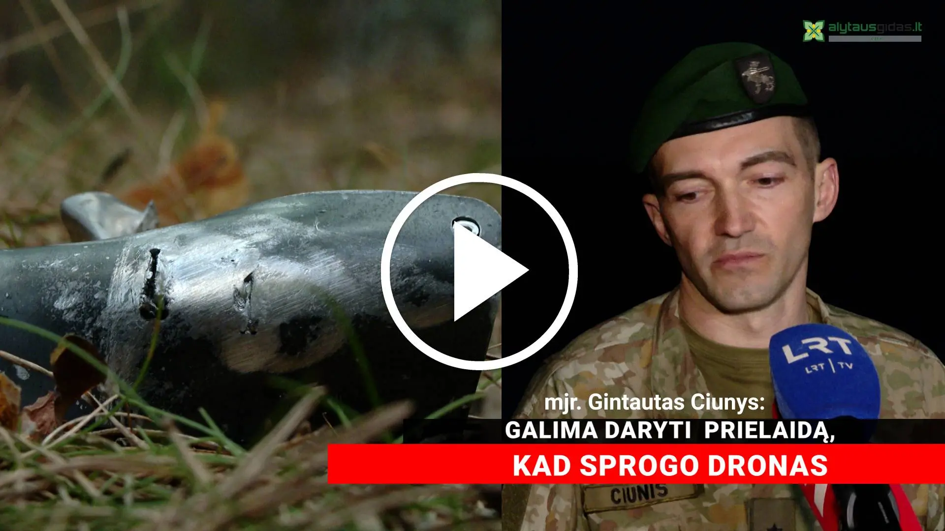 Kariuomenė daro prielaidą, kad Varėnos rajone nukritęs objektas – dronas, įtariama iš Baltarusijos (KOMENTARAI)