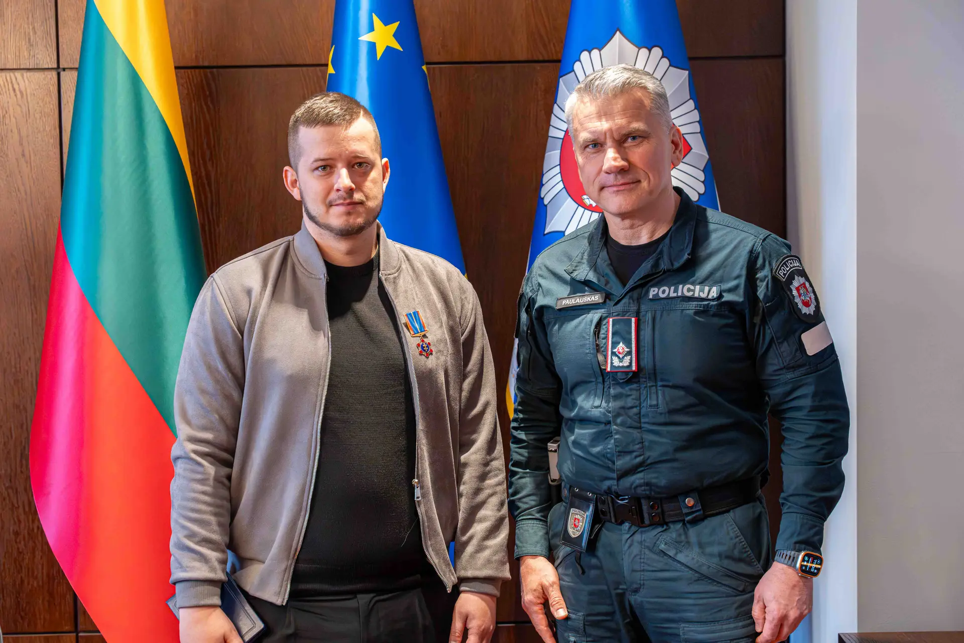 Policijos pasižymėjimo ženklu „Už nuopelnus“ apdovanotas Aldas Petrauskas