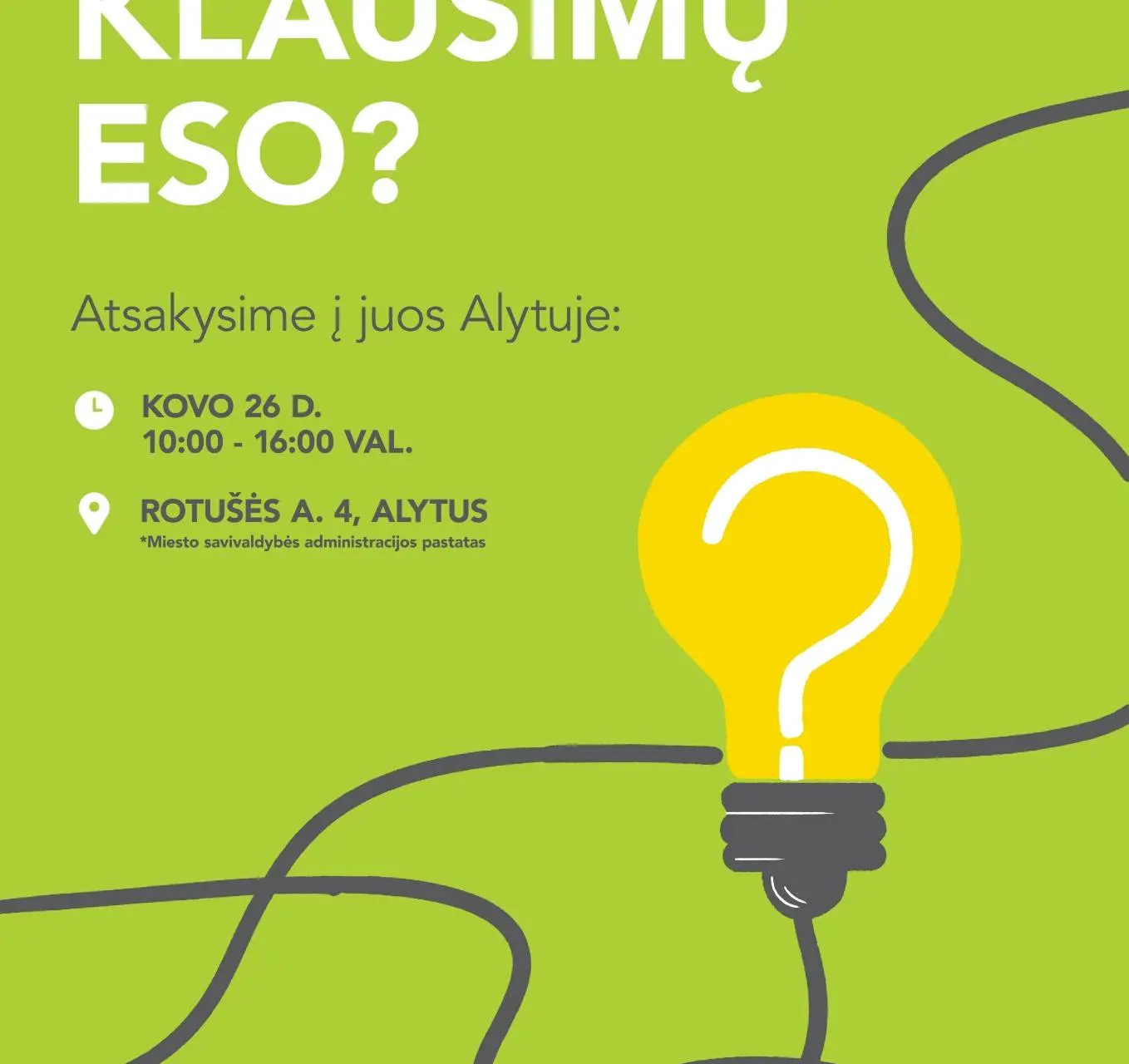 ESO vyksta į regionus: atsakymai ir informacija Alytaus krašto gyventojams ir verslininkams jau šią savaitę