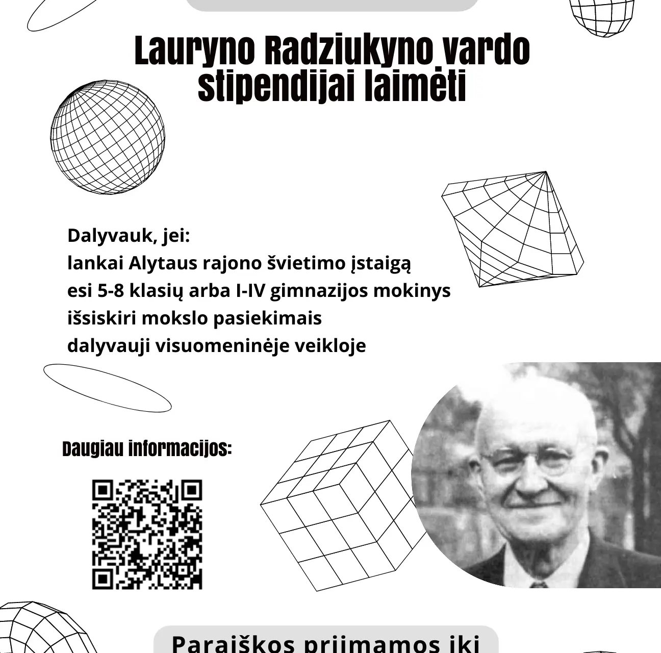 Investicija į krašto ateitį: startuoja konkursas Lauryno Radziukyno vardo stipendijai gauti