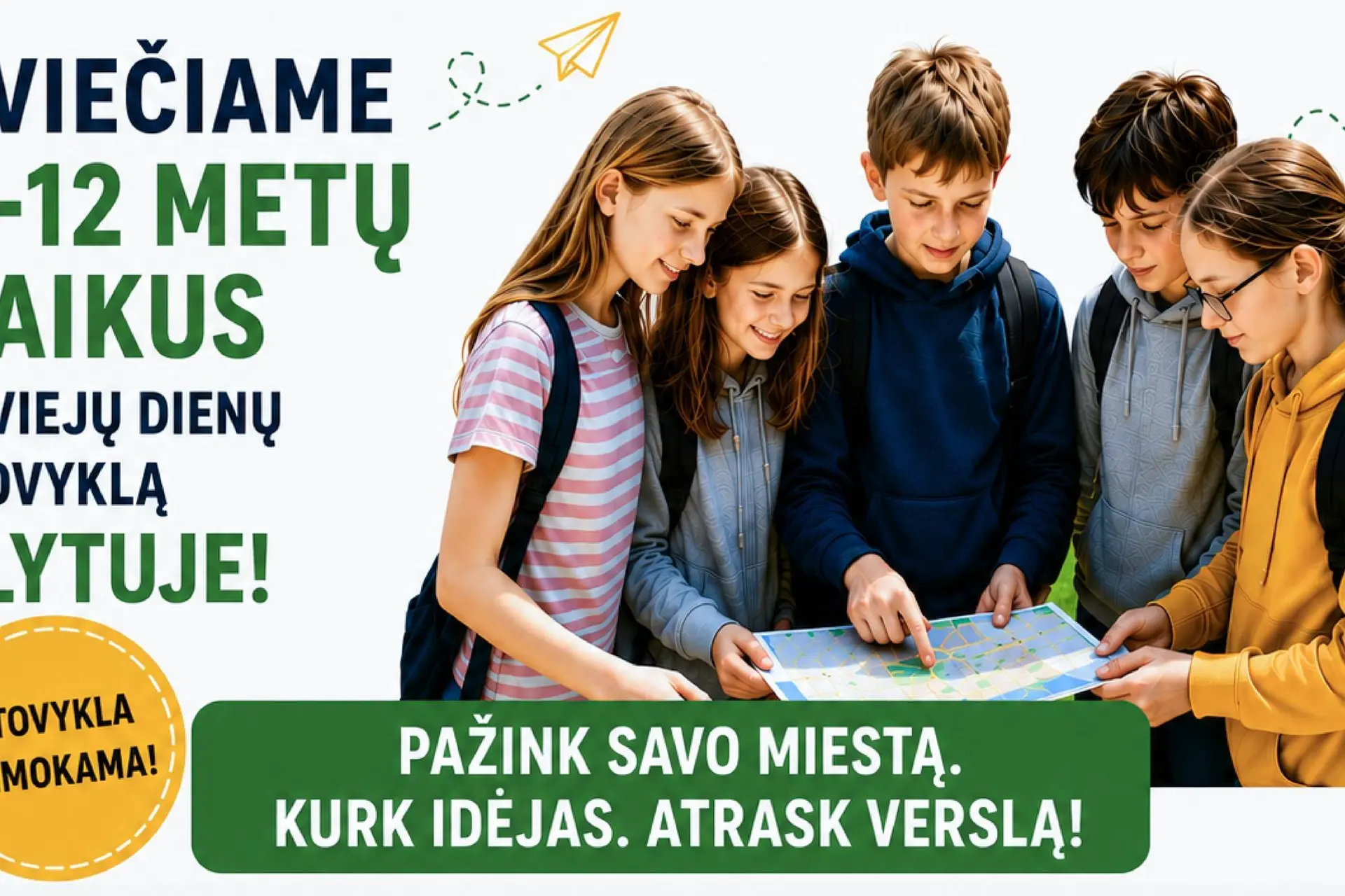 7–12 metų vaikai kviečiami į nemokamą stovyklą Alytuje