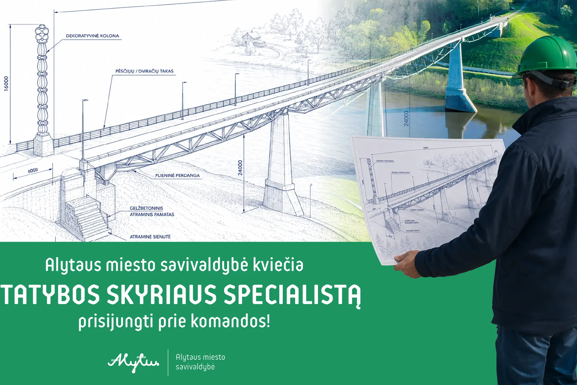 Statybų skyriaus skelbimas