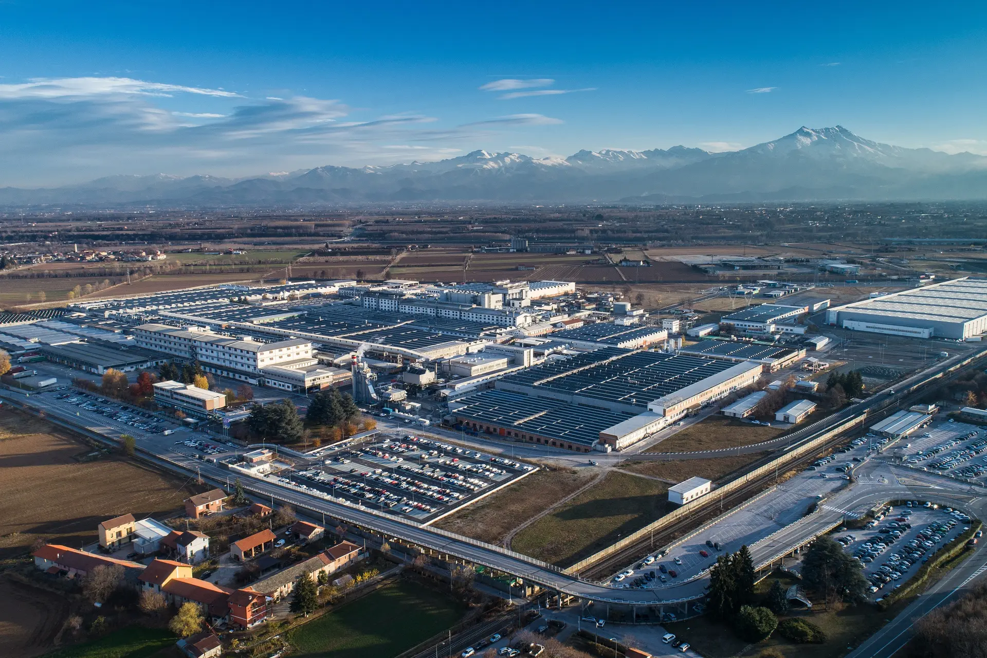 Fabbrica di michelin la vista aerea del complesso intero
