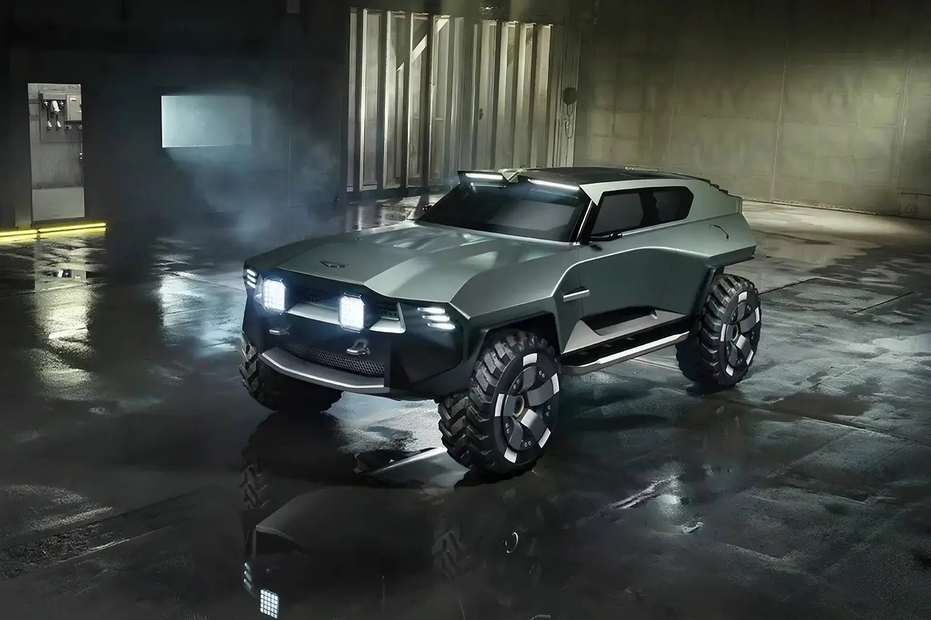 Nell'immagine si vede la Aston Martin Dreadnought vista dal davanti