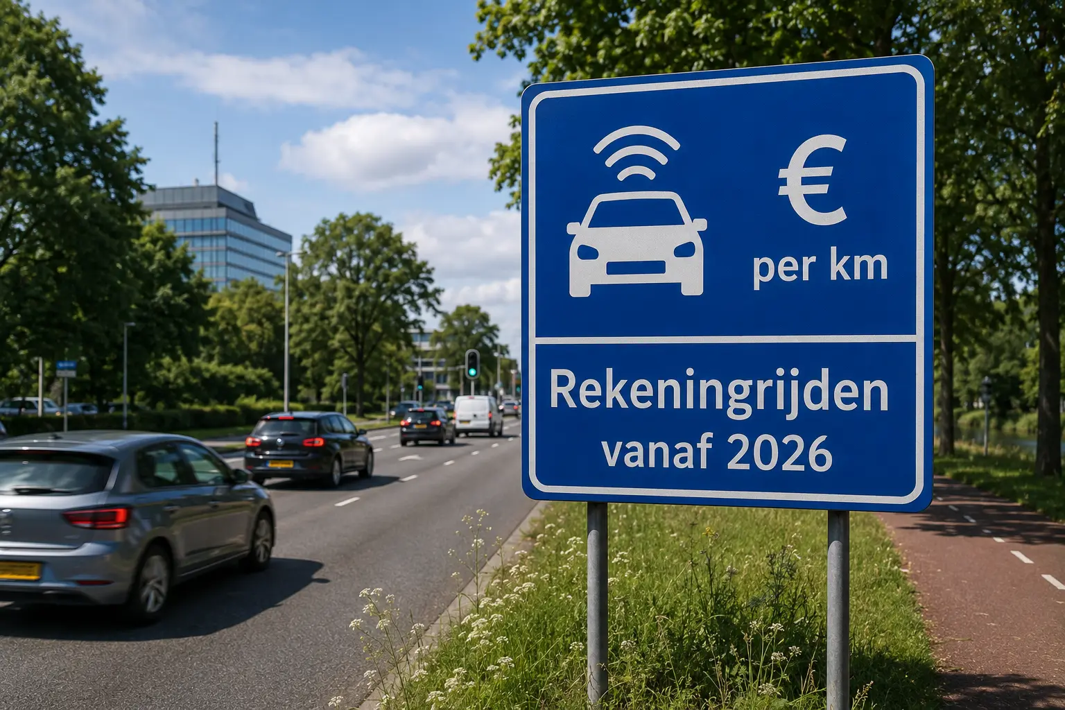 10 Verkeersbord Rekeningrijden langs de weg