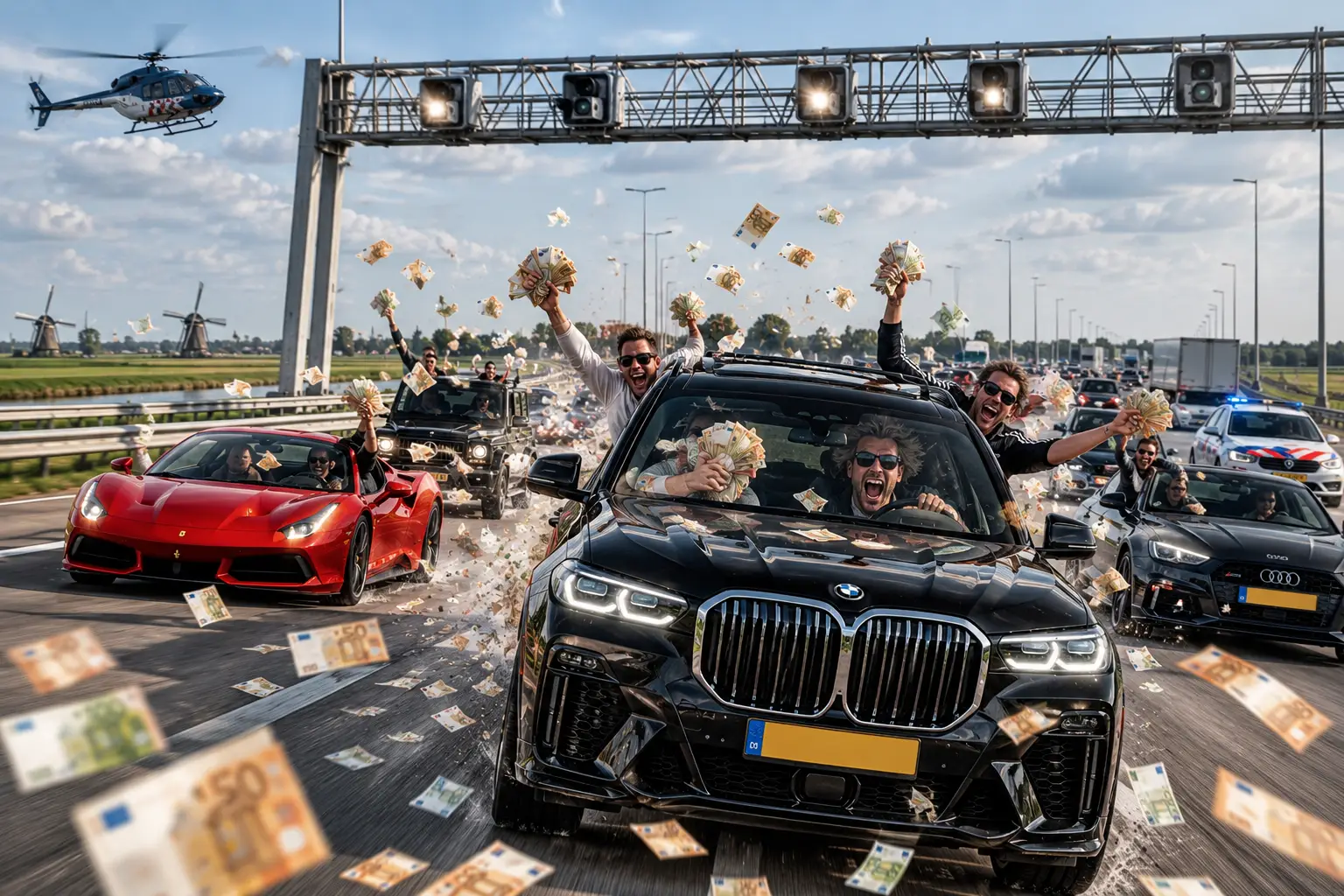 Geldregen op de Nederlandse snelweg