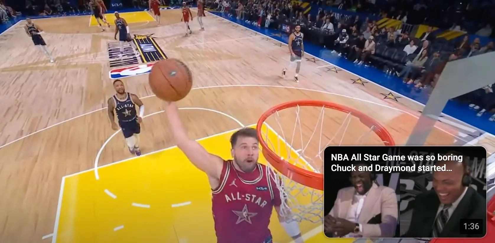 VIDEO: Luka Doncic attempts a dunk during the All-Star break and unbelievably misses it: "I don't know how to dunk, guys"