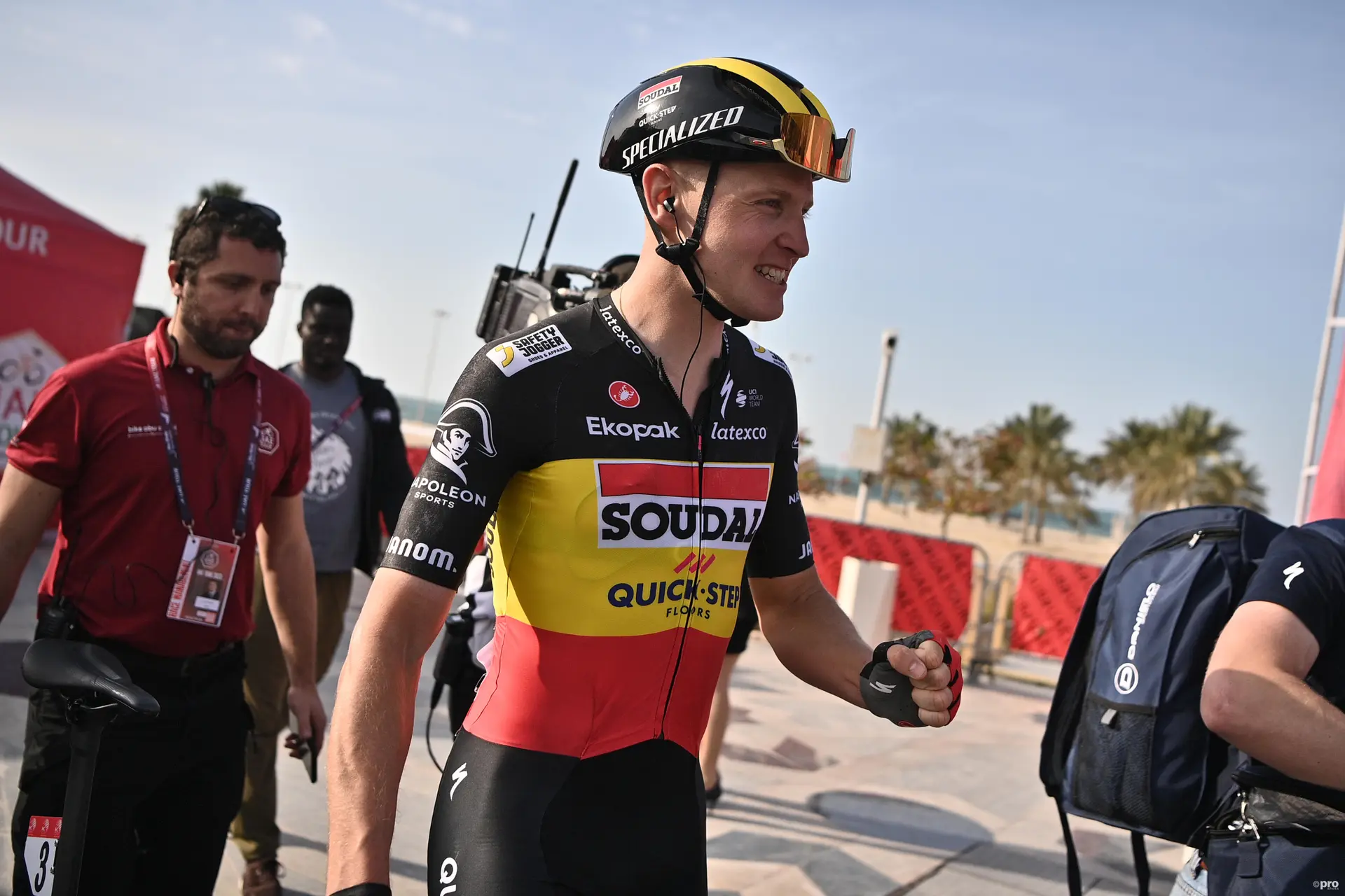 Tim Merlier, tras perder el liderato del UAE Tour: "Lo di todo por el equipo, no pensé en mí mismo"