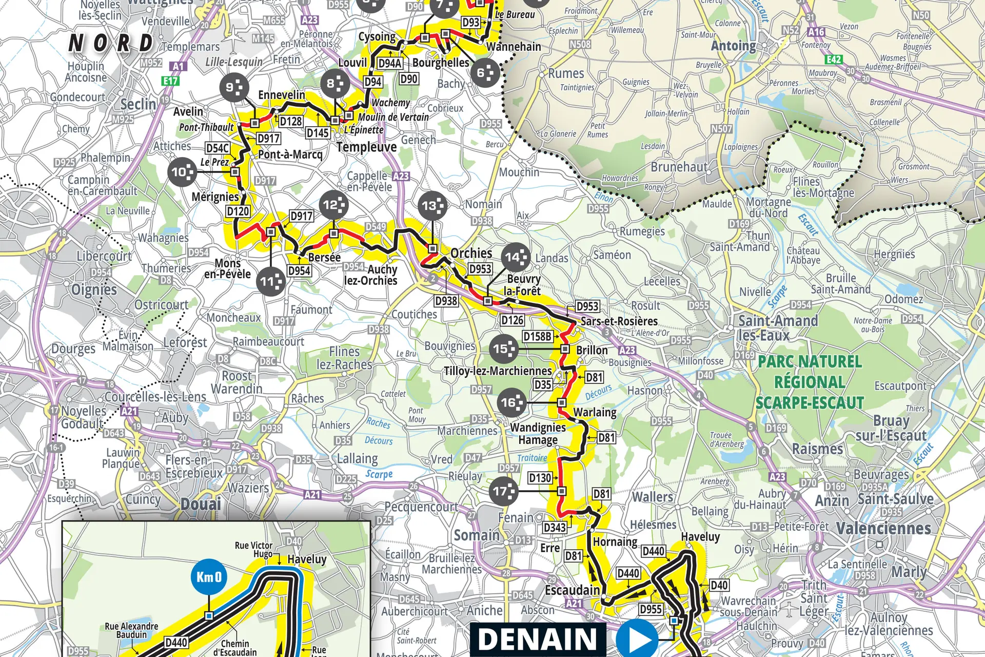 Ruta de la París-Roubaix Femenina 2023