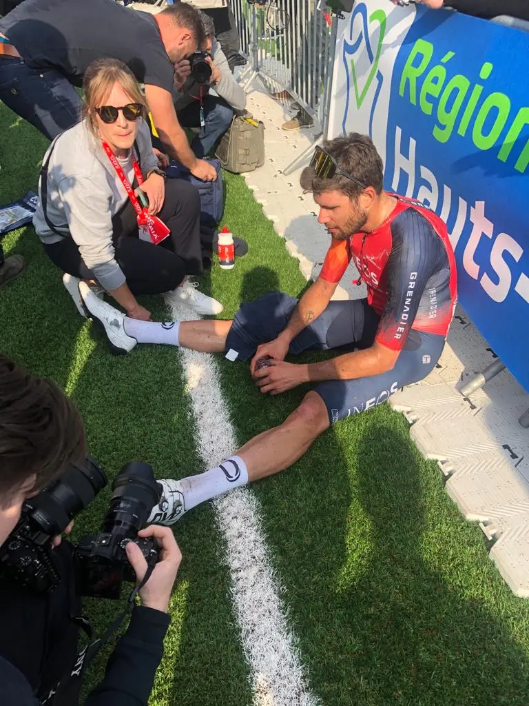 Filippo Ganna, tras rozar el tercer puesto en la Paris-Roubaix: "Lamento haberme perdido el podio"