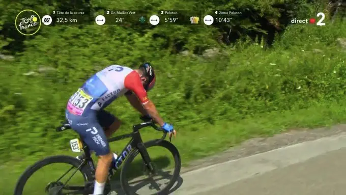 VÍDEO: Simon Clarke sufre un calambre y no puede seguir a Victor Campenaerts