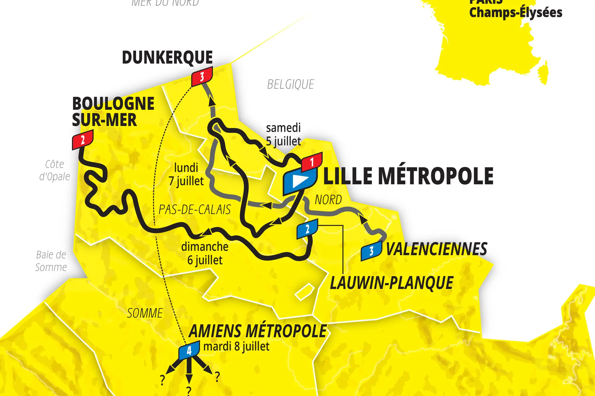 OFICIAL: ¡El Tour de Francia de 2025 comenzará en Lille! Se desvela el perfil de las 3 primeras etapas