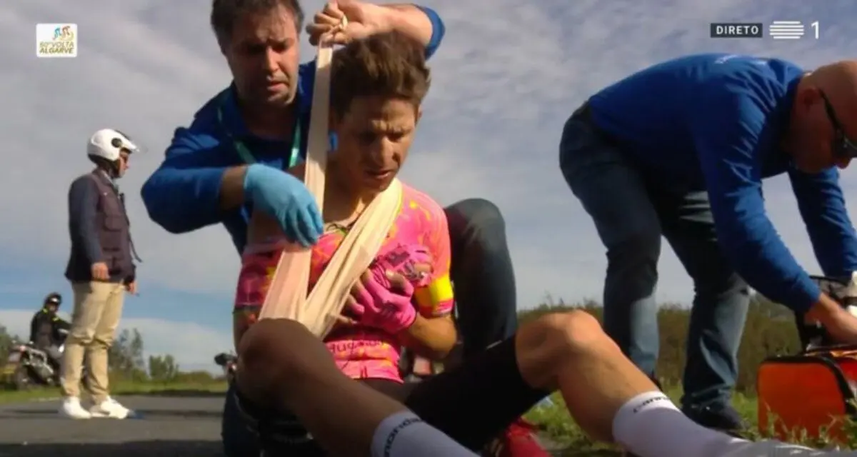 Drama en el EF Education-EasyPost: Rui Costa, héroe local, fuera de la Volta ao Algarve 2024 tras una insólita caída
