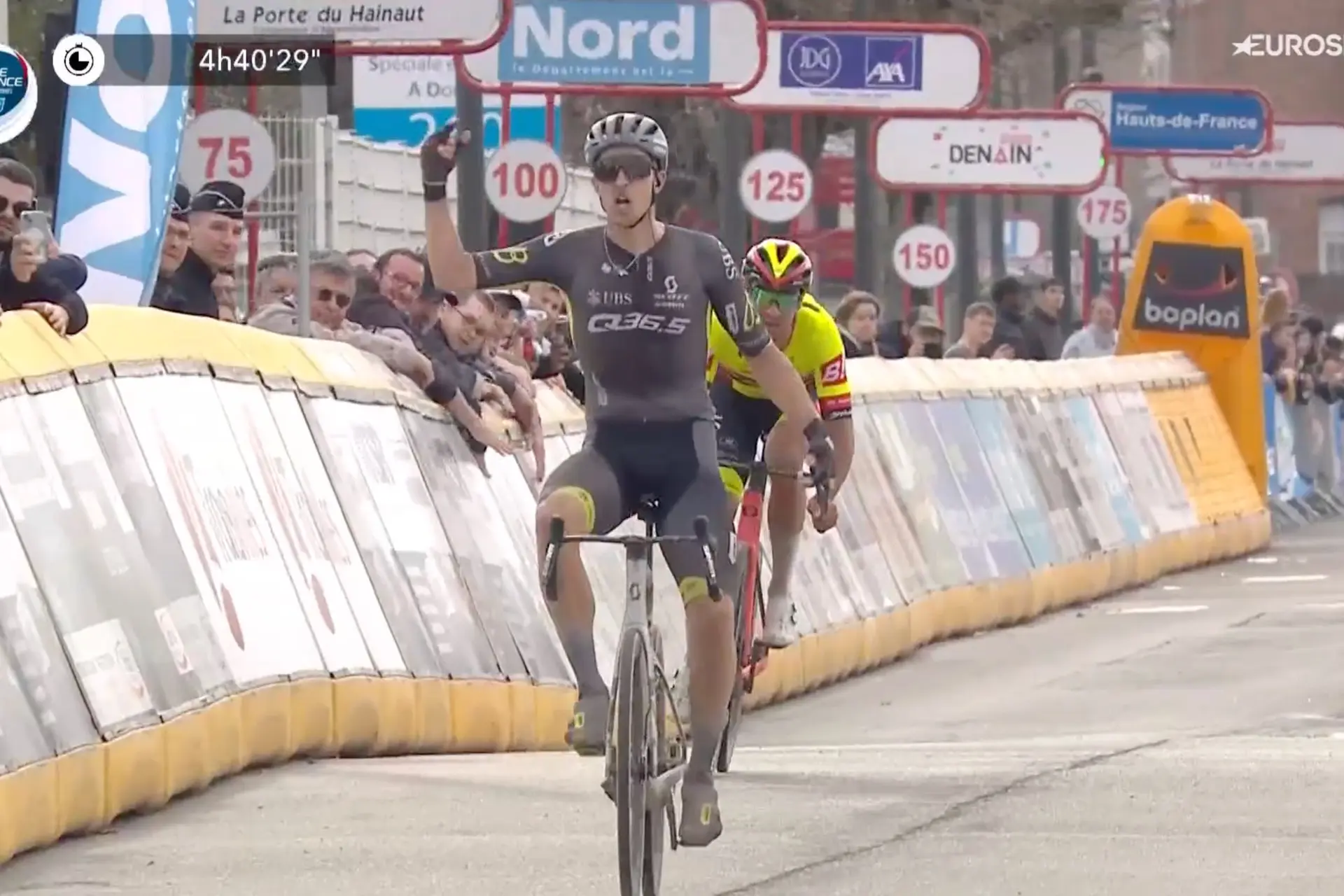Jannik Steimle se impone en un accidentado Grand Prix de Denain tras una brutal caída de Stefan Kung