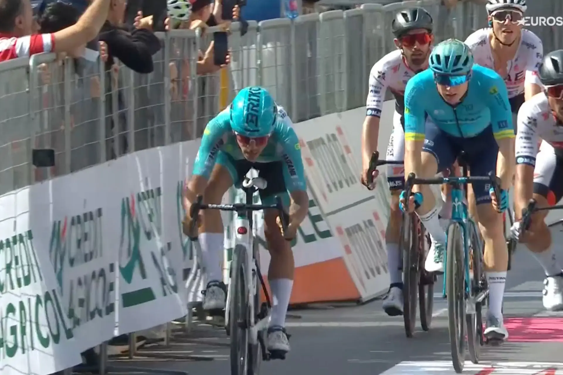 Enrico Zanoncello se lleva el triunfo ante Matteo Malucelli y Manuel Peñalver en la apertura del Giro d'Abruzzo