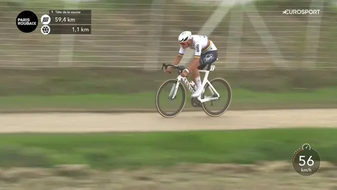 En vivo la París-Roubaix 2024: Mathieu van der Poel saca más de 2 minutos y medio a sus rivales a 20 km de meta en una exhibición magistral