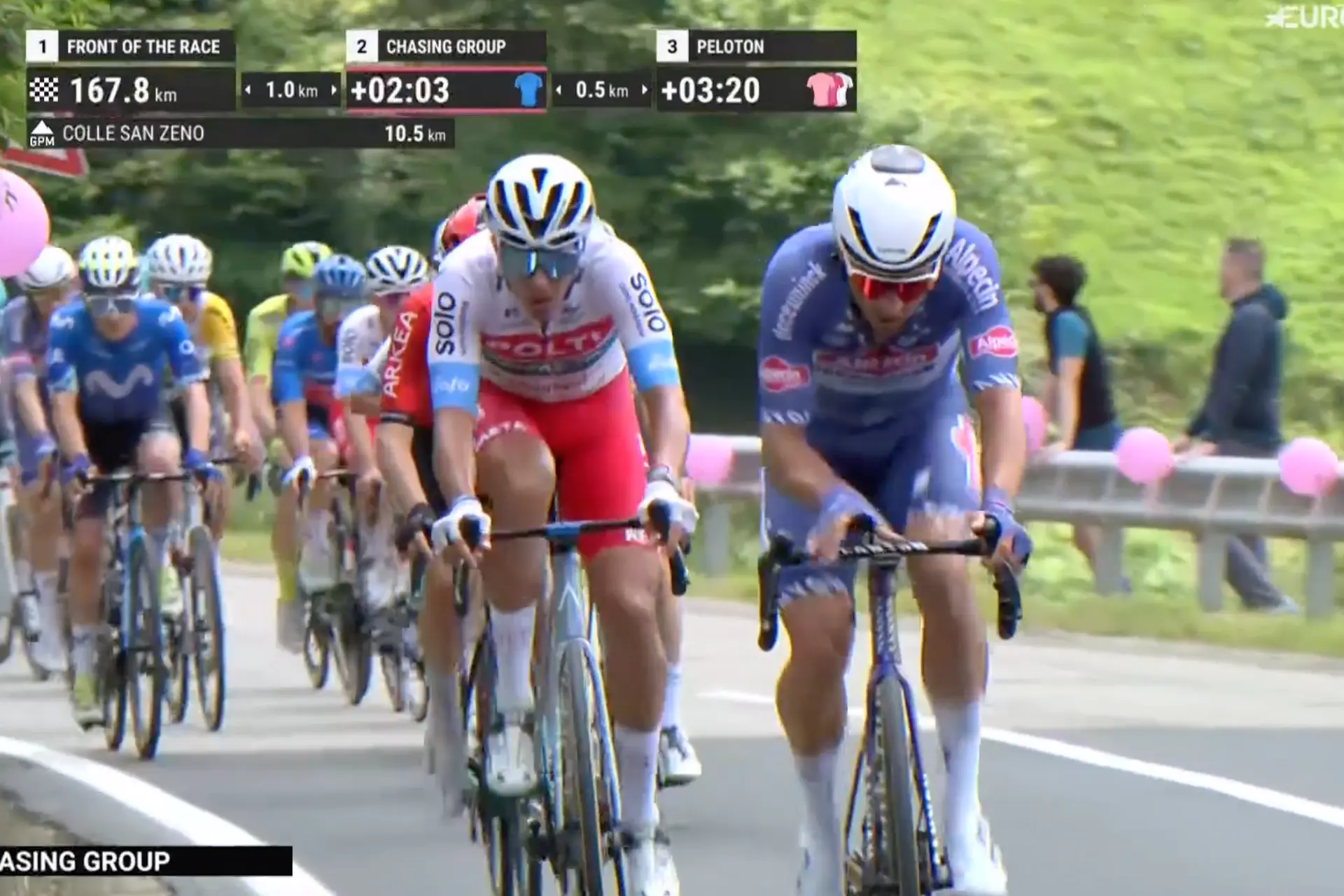 EN DIRECTO | Etapa 15 Giro de Italia 2024: ¡4 ciclistas de Movistar Team escapados: Nairo, Milesi, Pelayo y Bartra a 165 km de meta