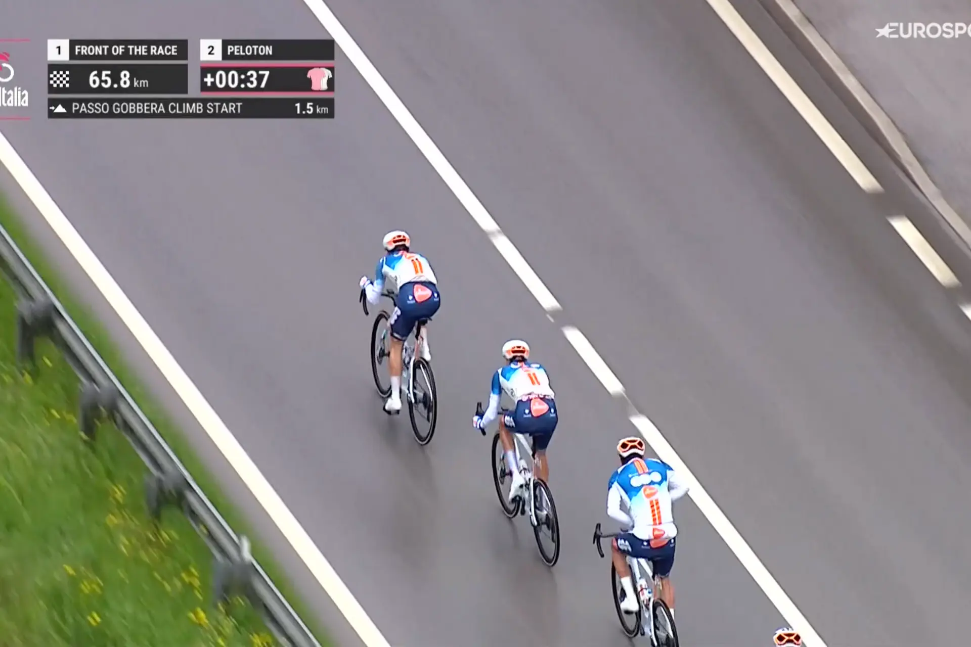 EN DIRECTO | Etapa 17 Giro de Italia 2024: ¡Inicio de la subida a Albergo Passo Brocon con todo abierto!